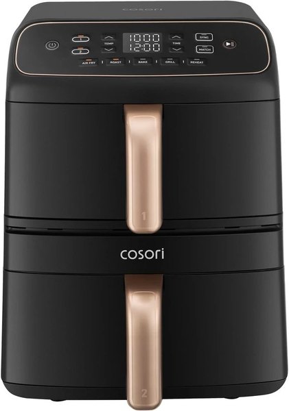 COSORI Turbo Tower™ Compact 8,6 literes, kétkosaras forrólevegős sütő