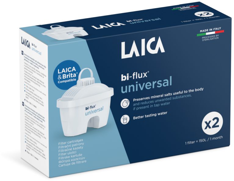 LAICA F2LEC01 Bi-Flux Universal Slim vízszűrőbetét, 2 db, BRITA Maxtra és PHILIPS kompatibilis