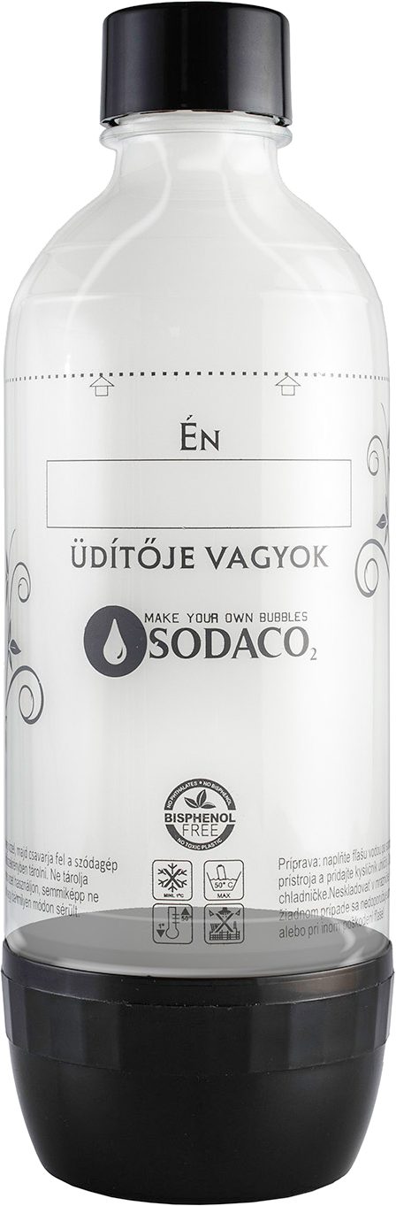 SODACO 579069 fekete szénsavasító flakon, 1 literes