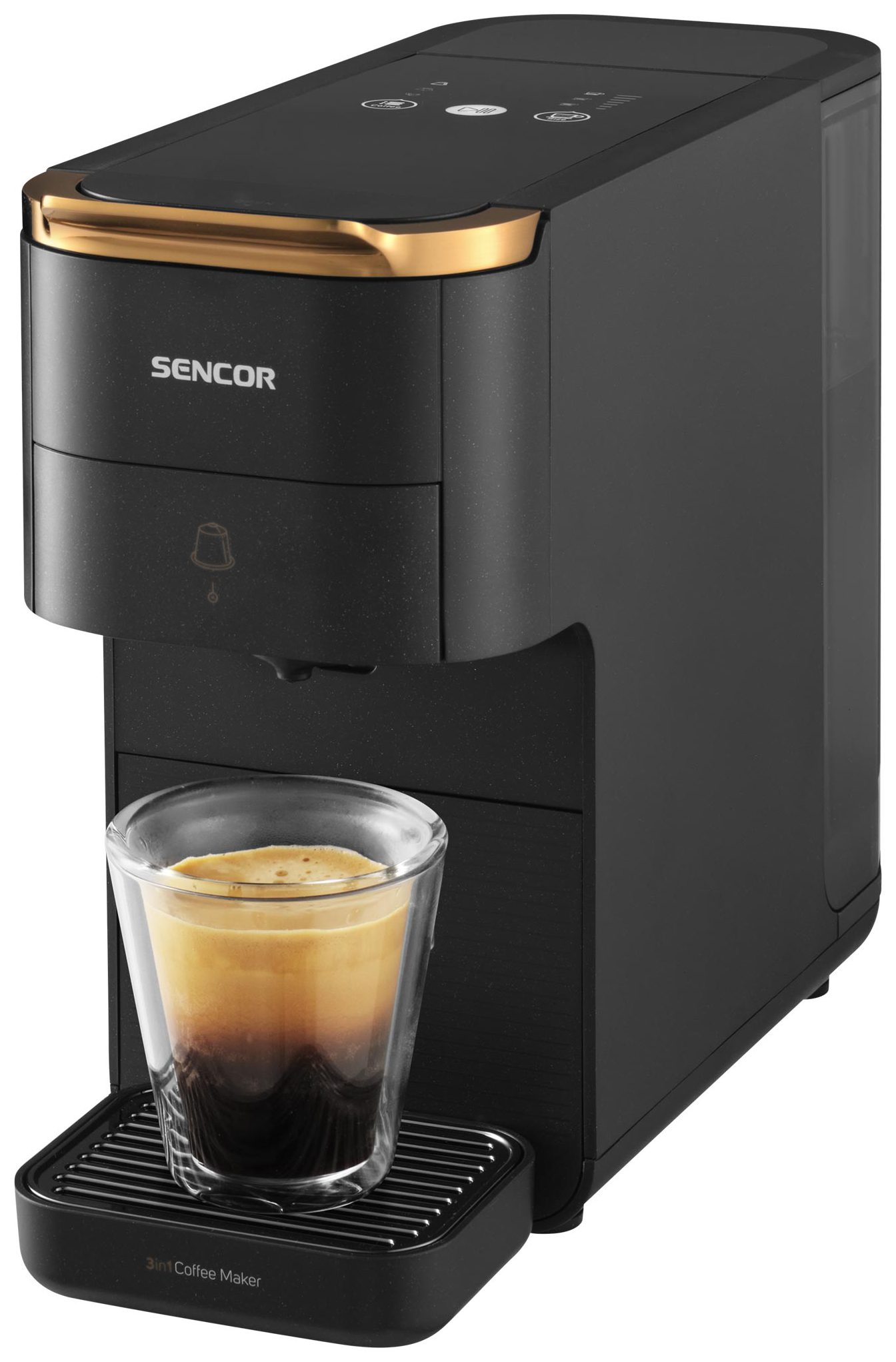 SENCOR SCC 1000BK multikapszulás kávéfőző 20 bar nyomással