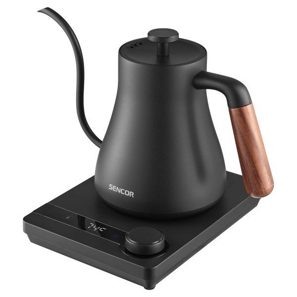 SENCOR SWK 2828BK precíziós vízforraló digitális kijelzővel, 0,6 l