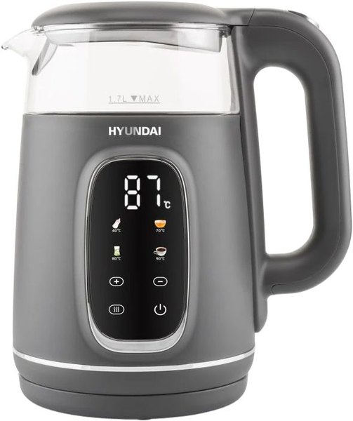 HYUNDAI VK670 dupla falú üveg vízforraló hőmérséklet-szabályozással