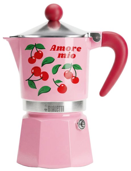 BIALETTI Fruit Rainbow 3 adagos kotyogós kávéfőző – Cherry