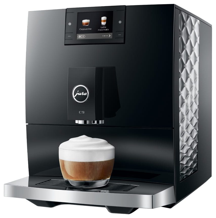 JURA C9 Piano Black (EA) automata kávéfőző Hot Brew és Light Brew funkcióval