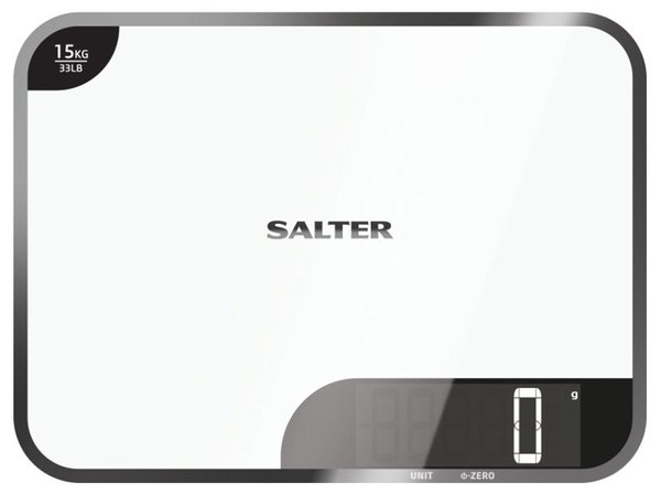SALTER 1079 konyhai mérleg vágódeszkaként használható üvegfelülettel, 15 kg
