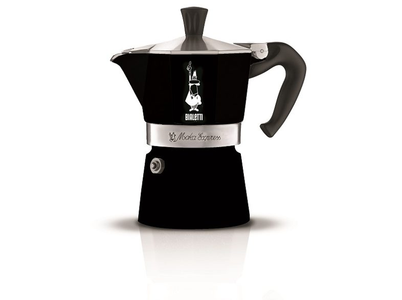 BIALETTI 0004952 Moka Express fekete alumínium kotyogós kávéfőző, 3 adagos