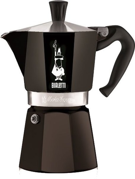 BIALETTI 0004953 Moka Express fekete alumínium kotyogós kávéfőző, 6 adagos