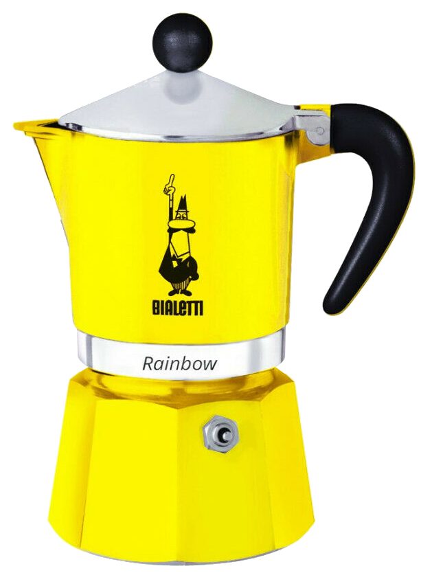 BIALETTI 4982 Rainbow 3 adagos sárga kotyogós kávéfőző
