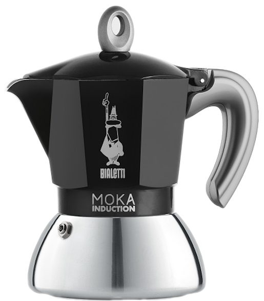 BIALETTI Moka Induction fekete kotyogós kávéfőző, 2 adagos