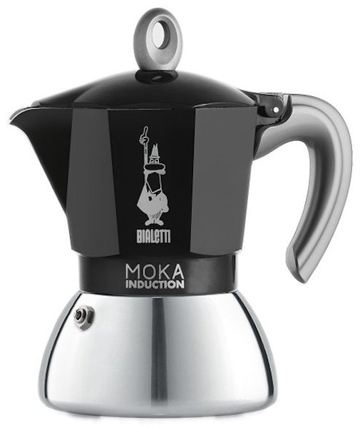 BIALETTI Moka Induction 4 adagos fekete kotyogós kávéfőző