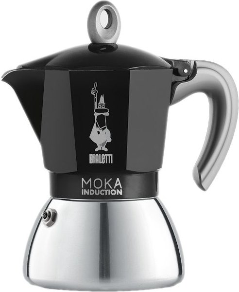 BIALETTI Moka Induction 6 adagos fekete kotyogós kávéfőző