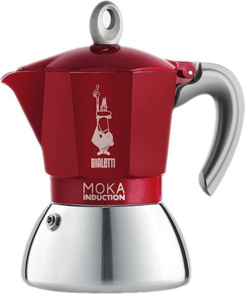 BIALETTI Moka Induction 4 adagos piros kotyogós kávéfőző