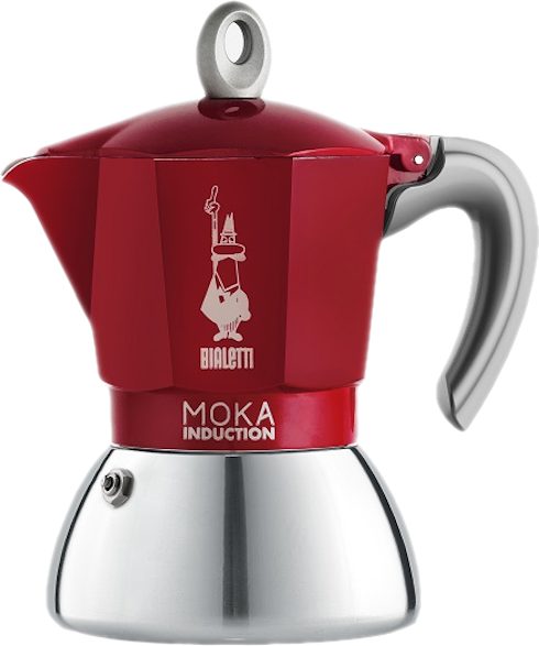 BIALETTI Moka Induction 4 adagos piros kotyogós kávéfőző