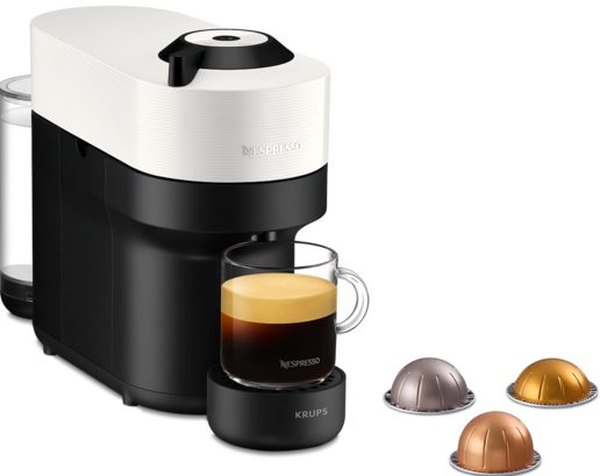 KRUPS Nespresso Vertuo Pop XN920110 kapszulás kávéfőző, kókuszfehér kivitelben