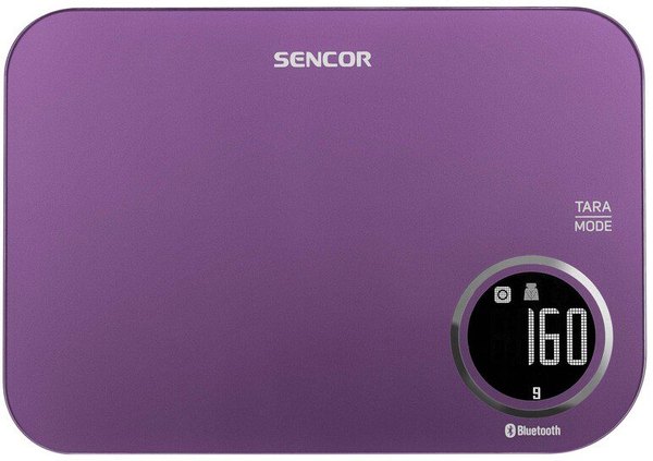SENCOR SKS 7073VT Smart konyhai mérleg Bluetooth-kapcsolattal, lila