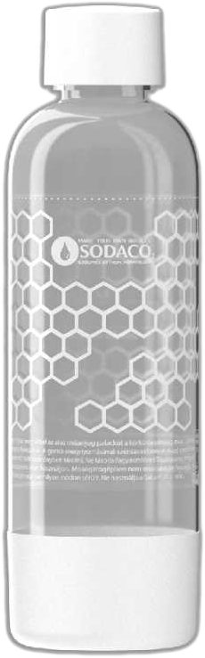 SODACO 500472 bajonettzáras szénsavasító flakon SodaCo King szódagéphez, 1 l, fehér