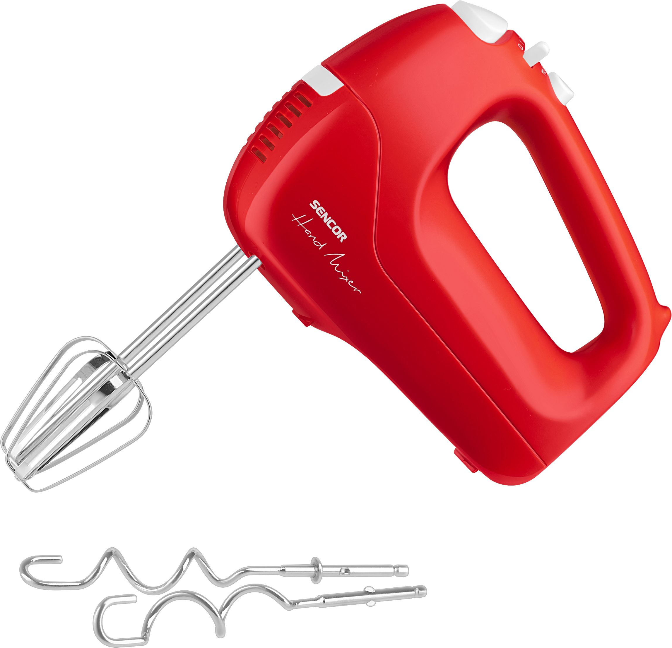 SENCOR SHM 5404RD kézi mixer 200 W-os motorral, fehér-piros kivitelben