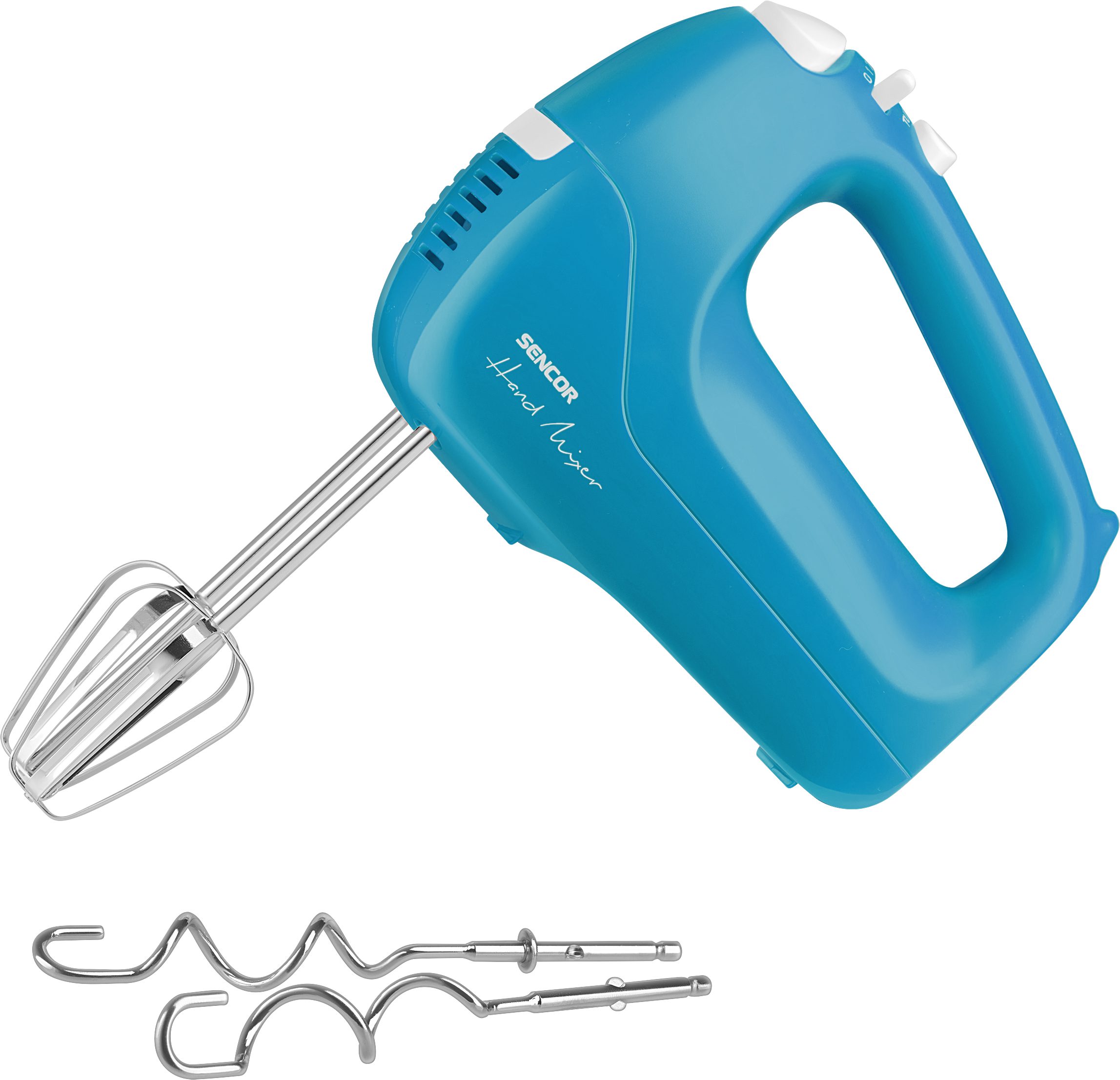 SENCOR SHM 5407TQ kézi mixer 200 W teljesítménnyel, fehér-türkiz
