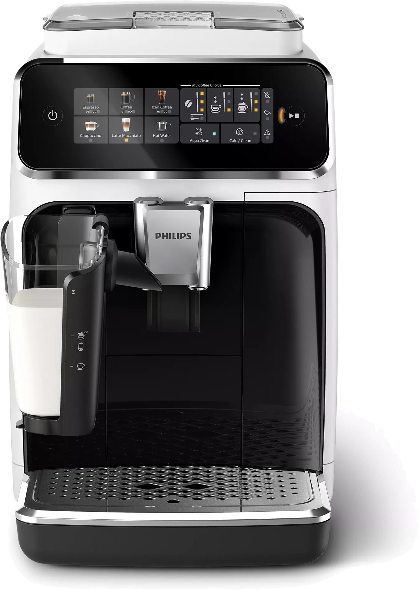 PHILIPS EP3343/50 Series 3300 LatteGo automata kávégép, 1450 W, fekete-fehér