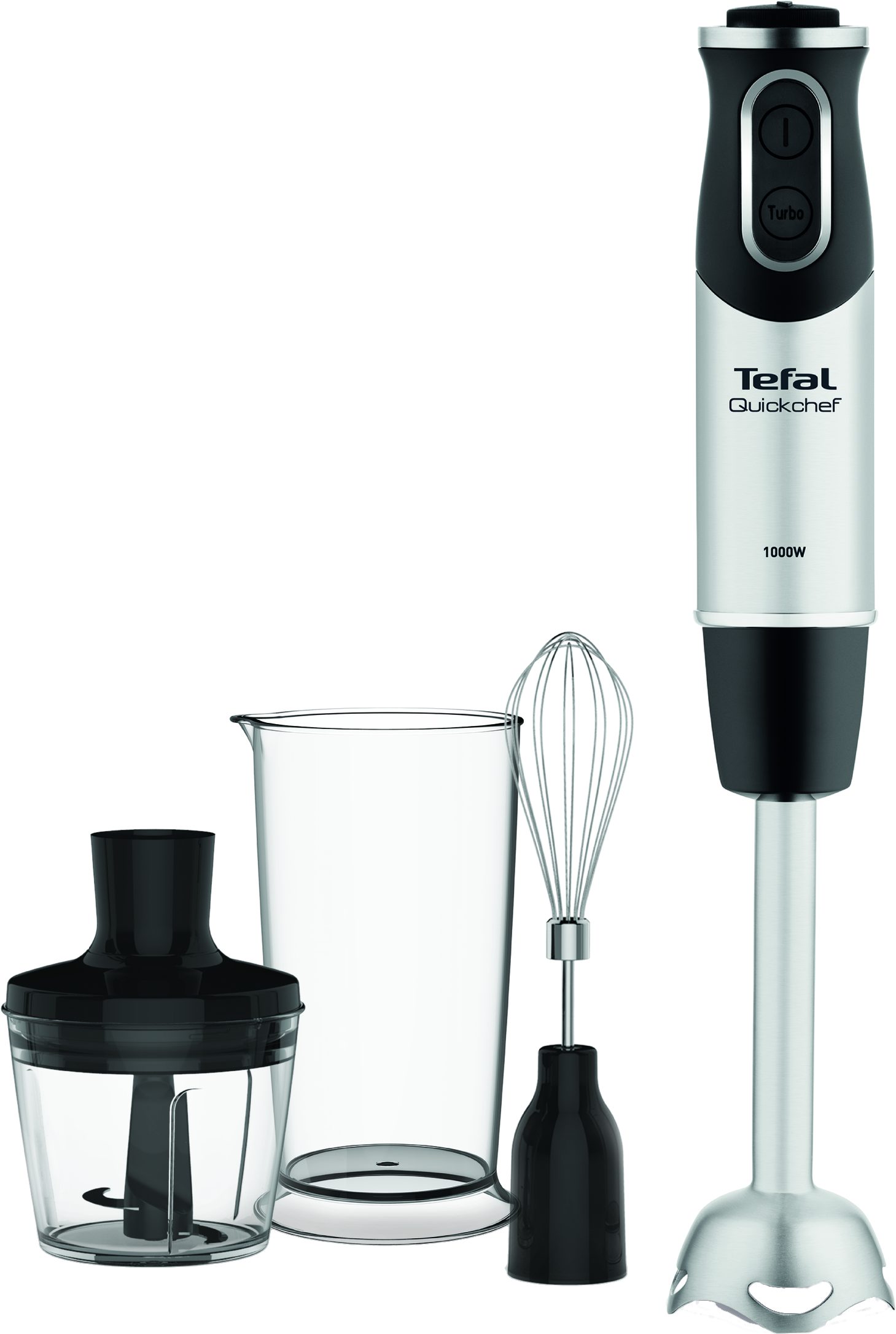 TEFAL HB656838 Quickchef 1000 W-os botmixer tartozékokkal, fekete-ezüst