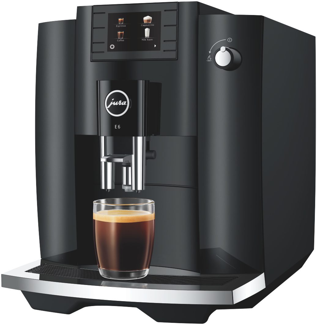 JURA E6 Piano Black (EC) automata kávéfőző cappuccino funkcióval