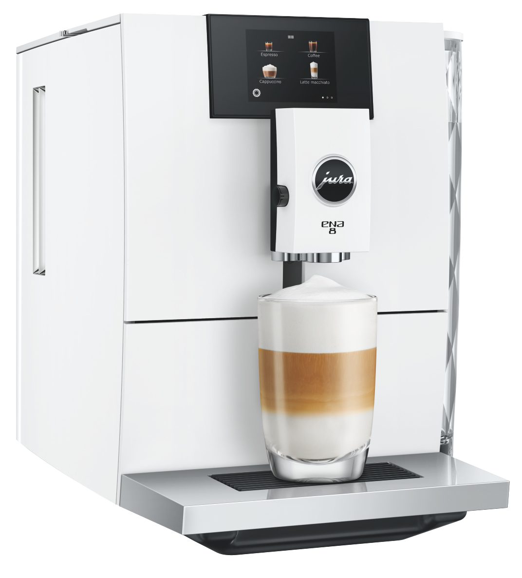 JURA Ena 8 Full Nordic White (EC) (EC) automata kávéfőző érintőkijelzővel és finomhab-technológiával