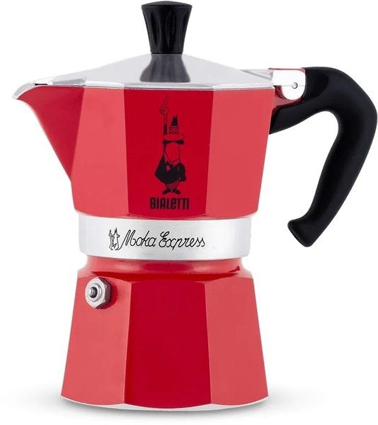 BIALETTI Moka Express piros, 1 adagos kotyogós kávéfőző, 60 ml