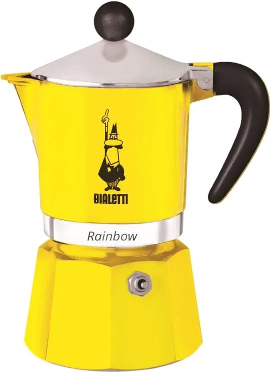 BIALETTI Rainbow sárga, 1 adagos kotyogós kávéfőző, 50 ml