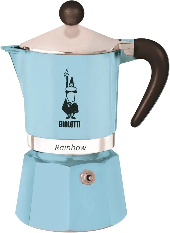 BIALETTI Rainbow világoskék 1 adagos kotyogós kávéfőző