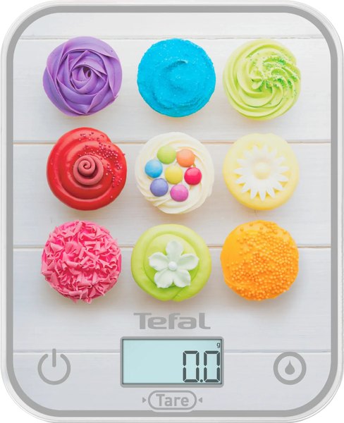 TEFAL BC50D4V0 Optiss mintás konyhai mérleg muffin motívummal