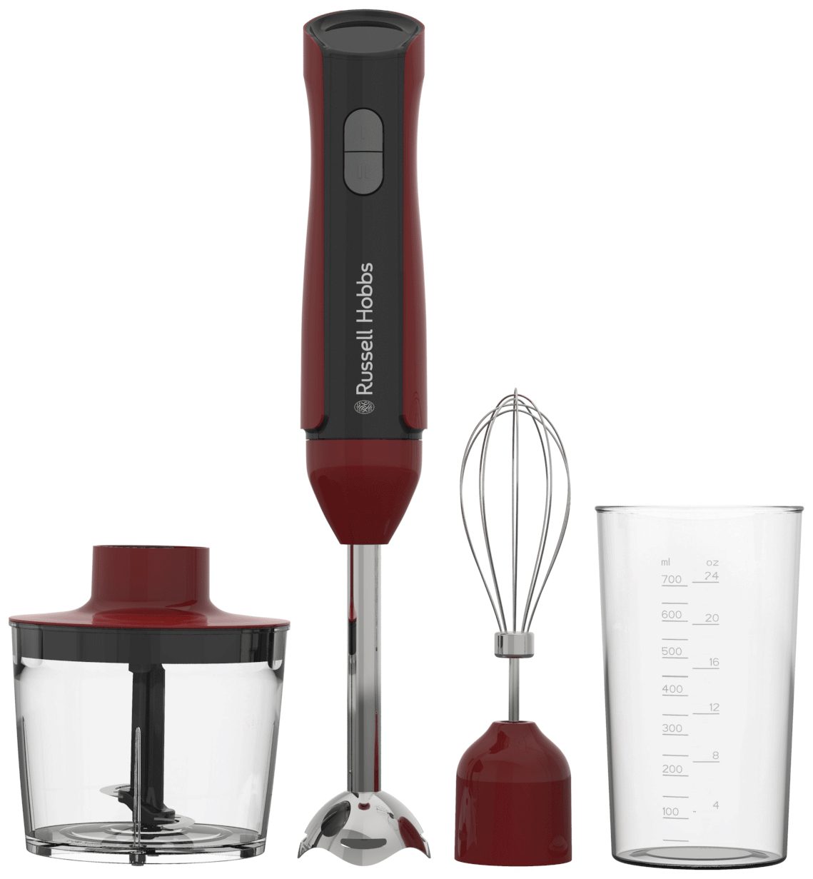 RUSSELL HOBBS 27140-56/RH Desire Red 3 az 1-ben botmixer tartozékokkal, 500 W