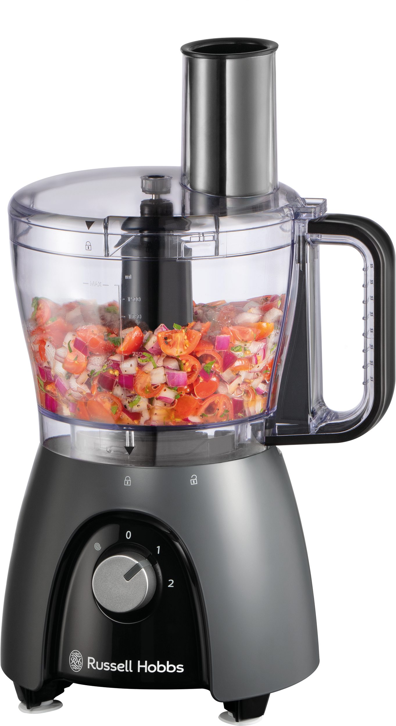 RUSSELL HOBBS 27111-56/RH Desire Matte Charcoal 2 az 1-ben konyhai robotgép és turmixgép