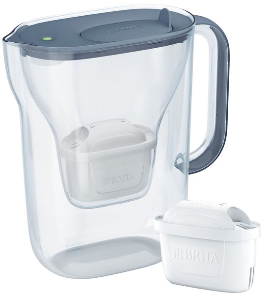 BRITA BR1057796 Style Essential 2,4 l-es szürke vízszűrő kancsó 1+1 patronnal