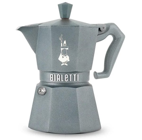 BIALETTI 9075 Moka Exclusive szürke indukciós kotyogós kávéfőző, 3 adagos