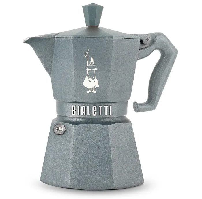 BIALETTI 9075 Moka Exclusive szürke indukciós kotyogós kávéfőző, 3 adagos