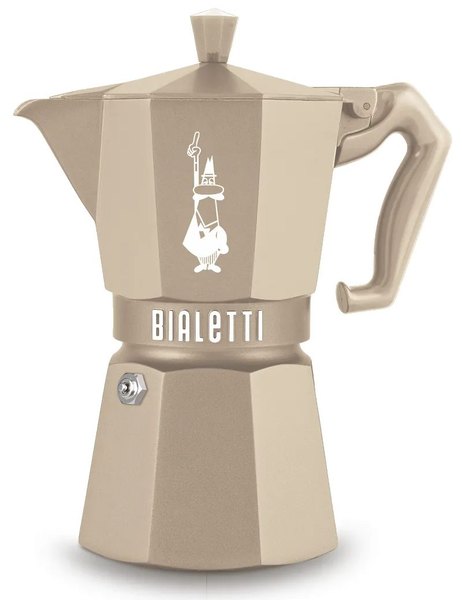 BIALETTI 9078 Moka Exclusive indukciós kotyogós kávéfőző, homok, 6 adagos