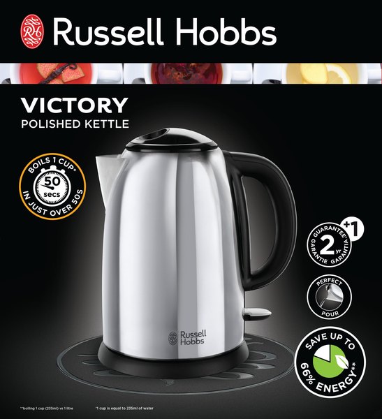 RUSSELL HOBBS 23930-70/RH Victory rozsdamentes acél vízforraló, 1,7 l