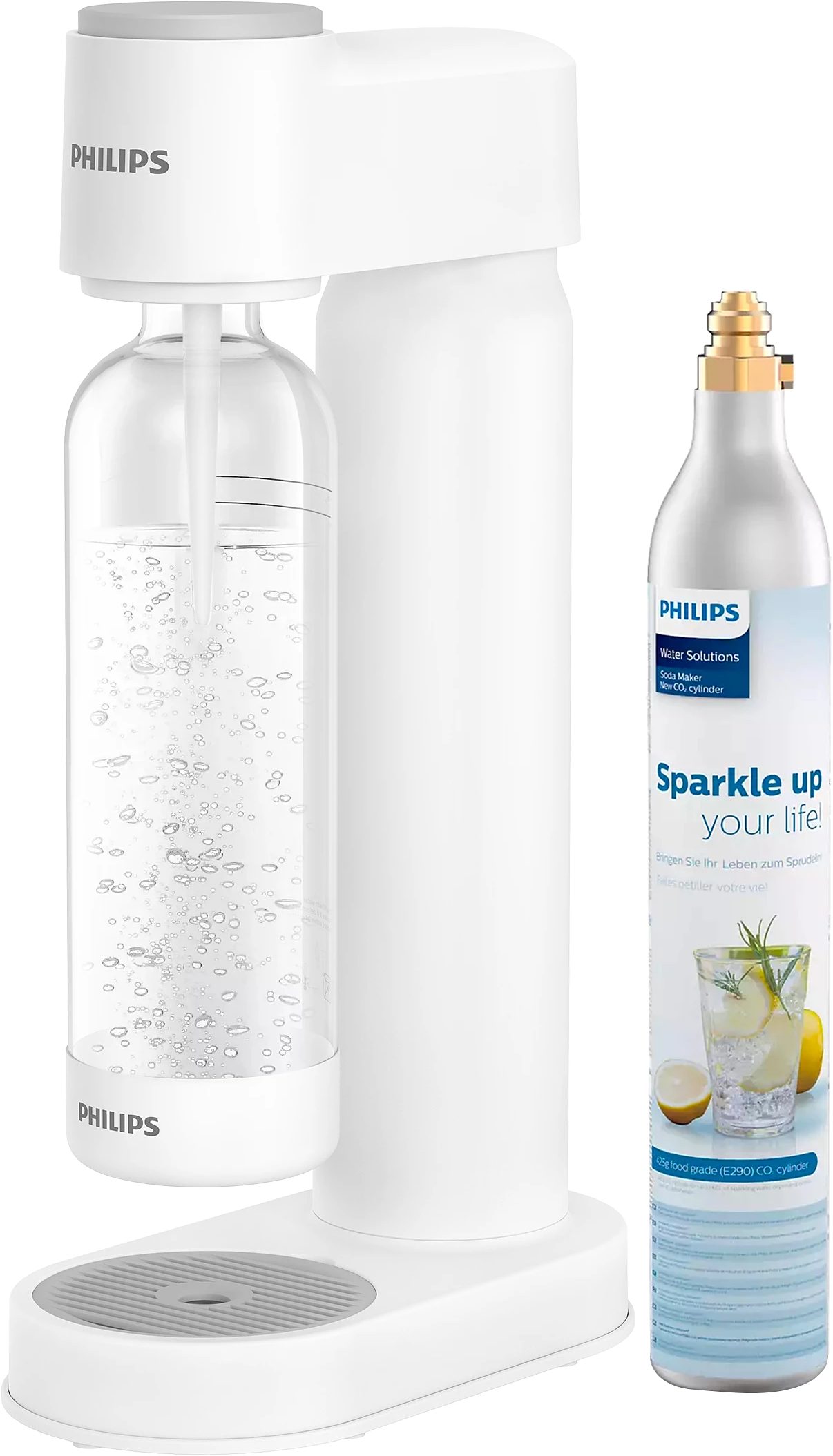 PHILIPS ADD4901 GoZero Lite fehér szódagép CO2-patronnal