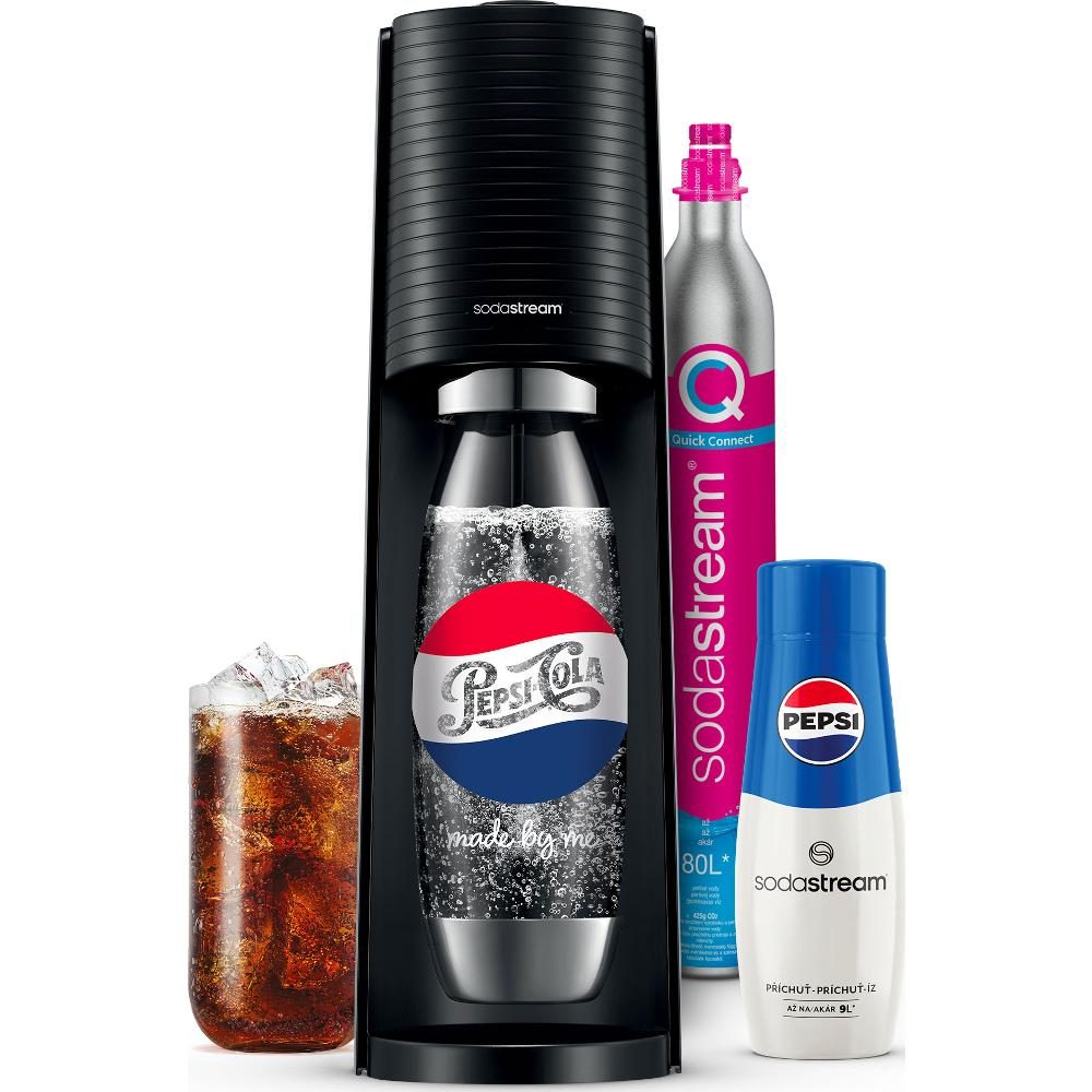 SODA STREAM SM TERRA fekete szódagép Pepsi Megapack csomaggal