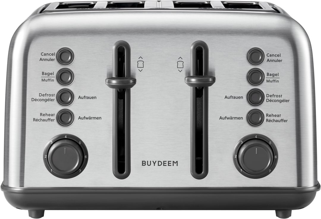 BUYDEEM DT640E-SS/EU 4 szeletes, 7 fokozatú kenyérpirító
