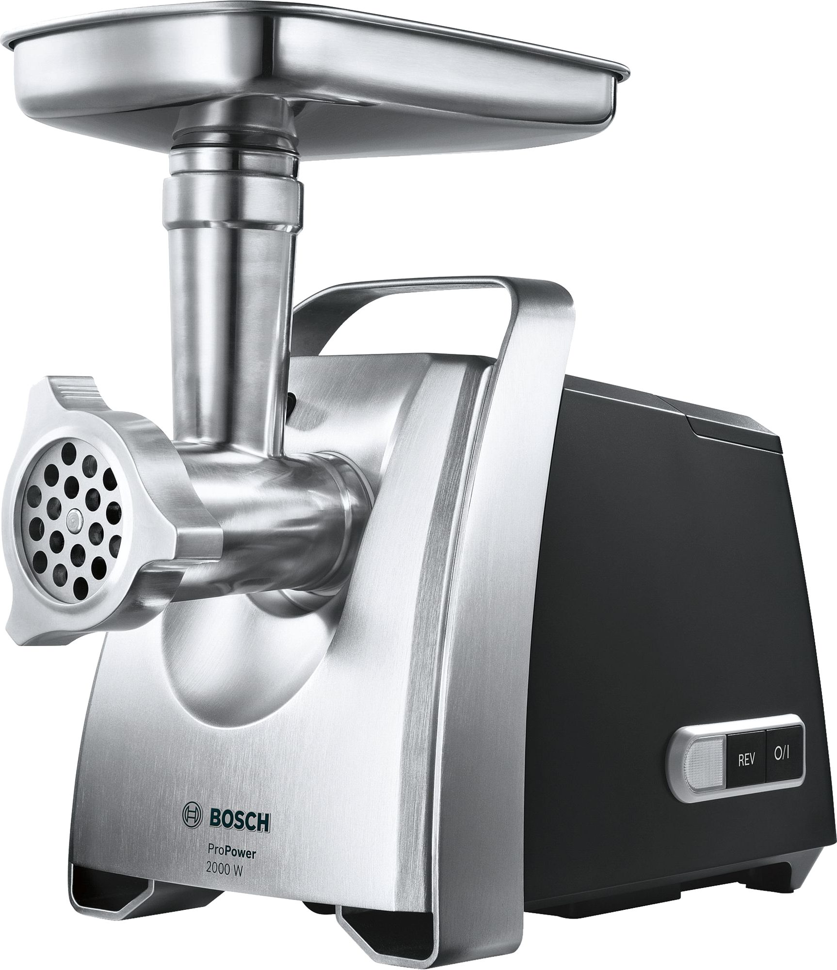BOSCH MFW68660 húsdaráló 2200 W, kolbász- és kebbefeltéttel, szeletelővel és passzírozóval