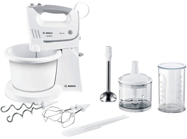 BOSCH MFQ36490 fehér tálas mixer 450 W teljesítménnyel