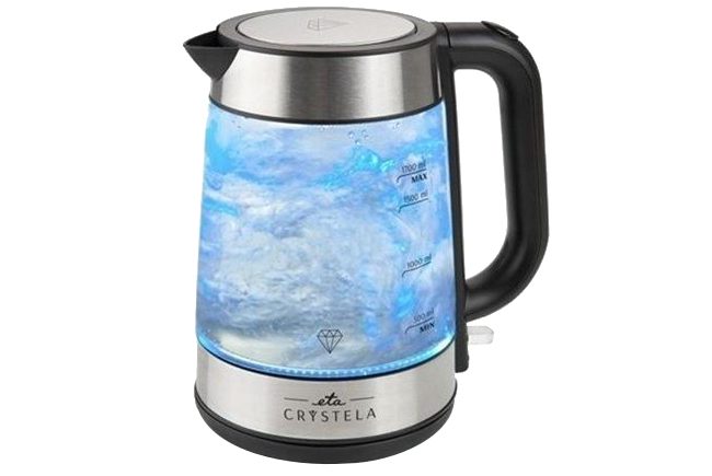ETA 6153 Crystela üveg vízforraló kék LED-világítással, 1,7 l