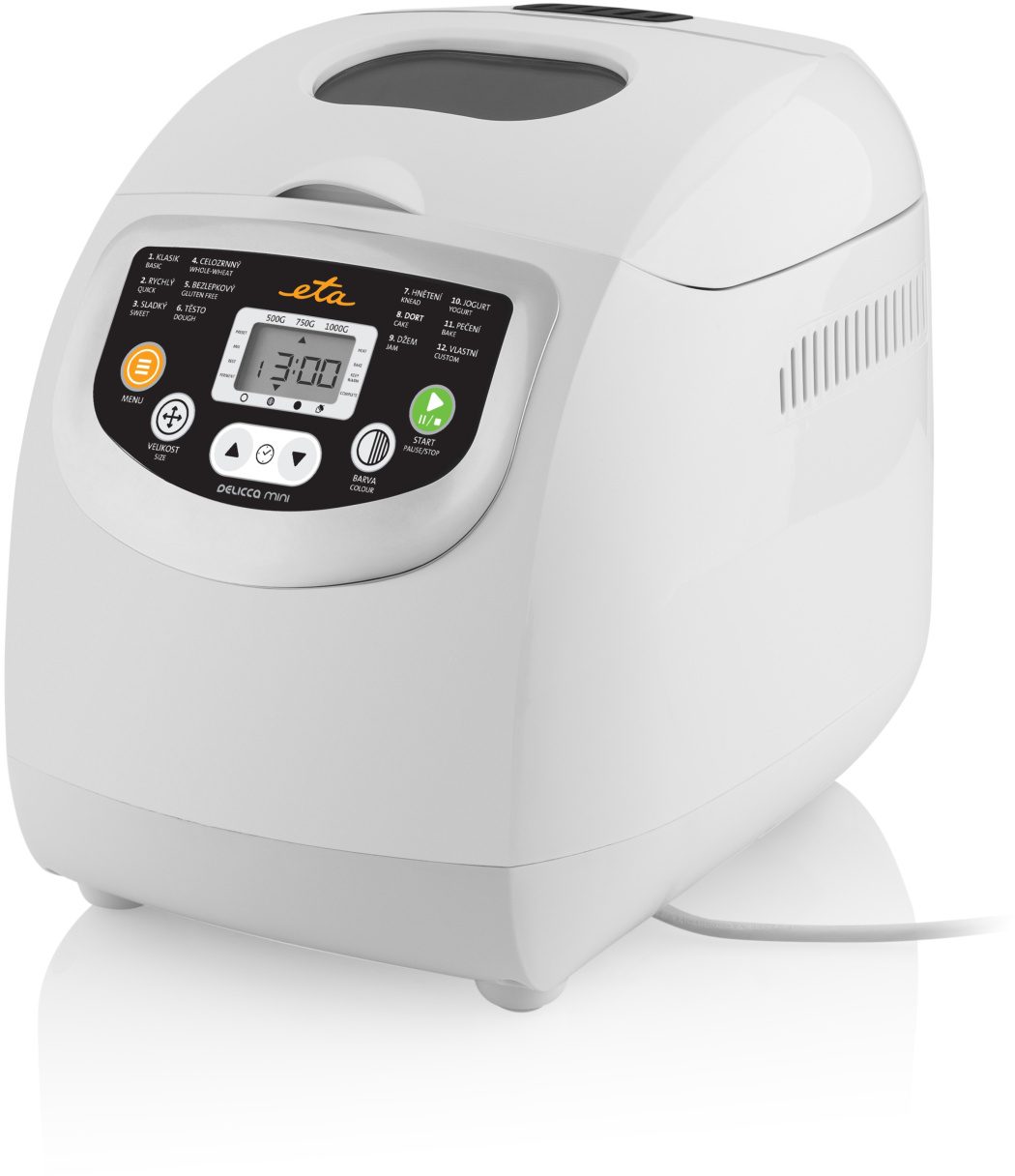 ETA 8149 Delicca mini kenyérsütő 12 programmal, 1 kg-os kapacitással