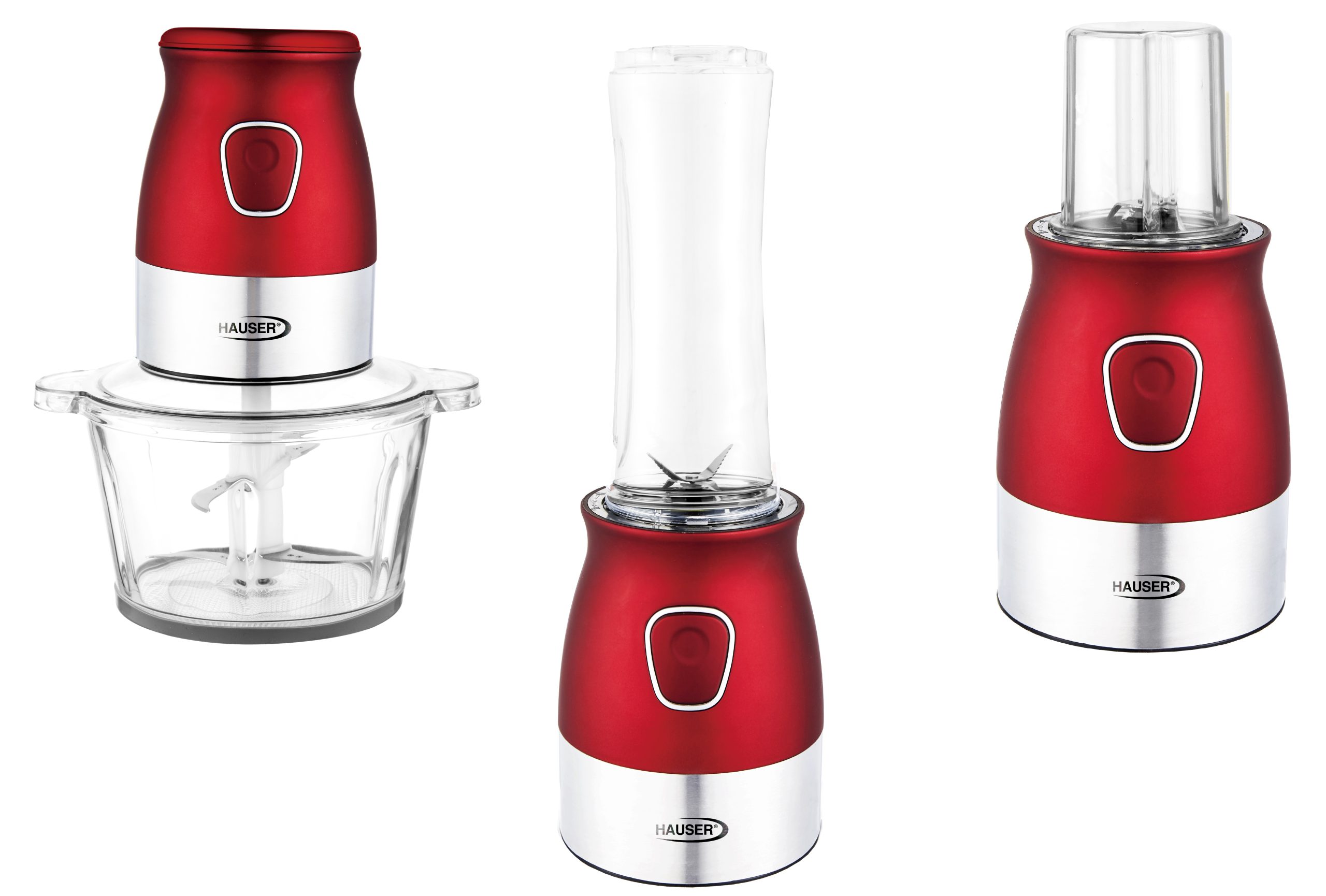 HAUSER BC-326R 3 az 1-ben piros turmixgép