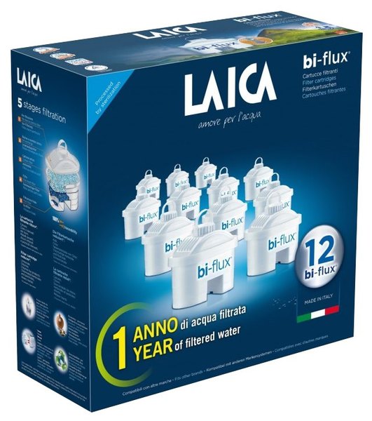 LAICA F12MES0 univerzális bi-flux vízszűrőbetét, 12 db