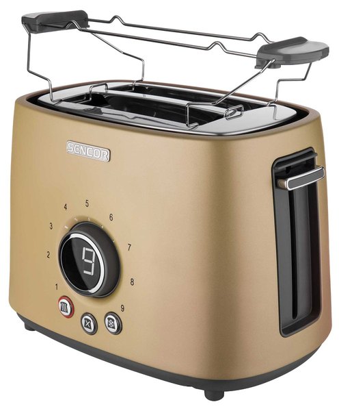 SENCOR STS 6057CH aranyszínű, kétrekeszes kenyérpirító 1000 W teljesítménnyel