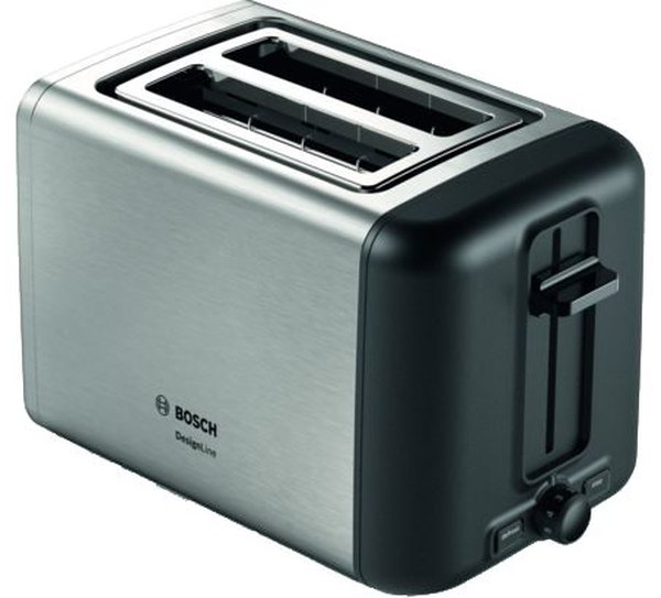 BOSCH TAT3P420 nemesacél kenyérpirító 2 réssel és zsemlemelegítővel