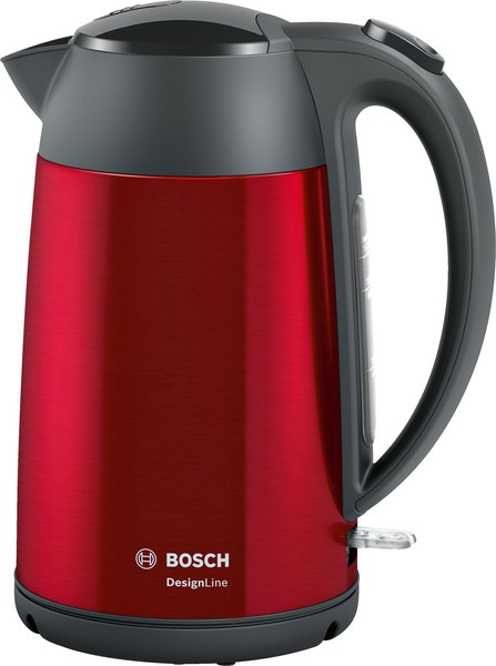 BOSCH TWK3P424 piros nemesacél vízforraló, 1,7 l, 2400 W
