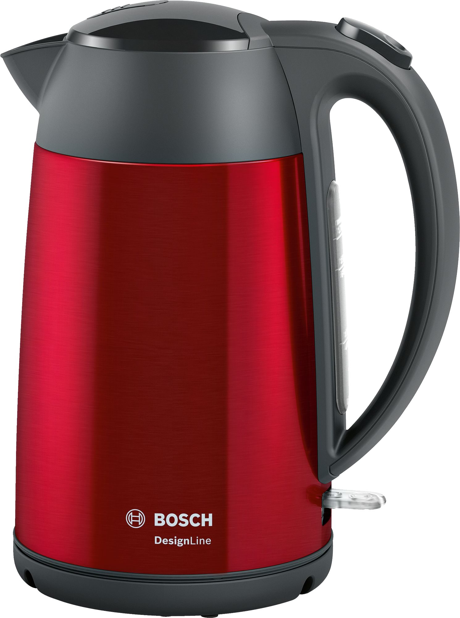 BOSCH TWK3P424 piros nemesacél vízforraló, 1,7 l, 2400 W